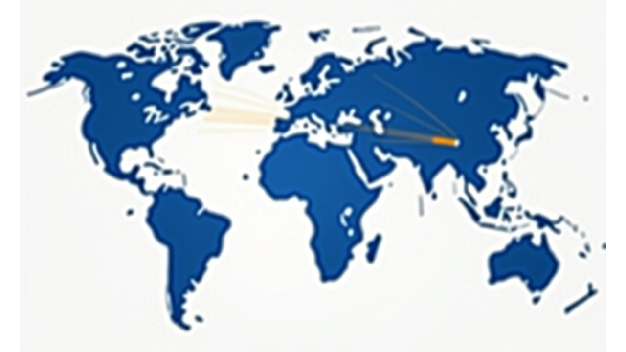 Mapa mundial destacando países lusófonos conectados por linhas de dados, simbolizando a distribuição de alunos da Lusófora Academy