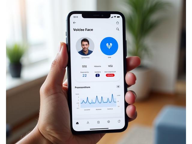 Interface de um aplicativo em um smartphone que mostra um gráfico de onda sonora e um medidor de pronúncia, com o microfone ativo.