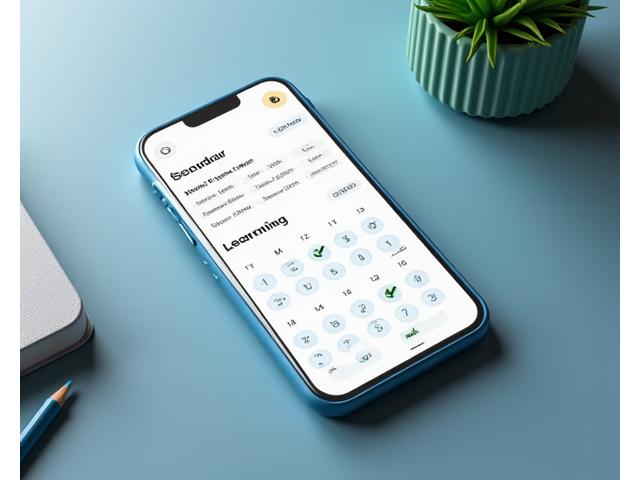 Representação de uma interface de aplicativo de rastreamento de hábitos no celular, mostrando um calendário com dias marcados, gráficos de progresso e notificações.
