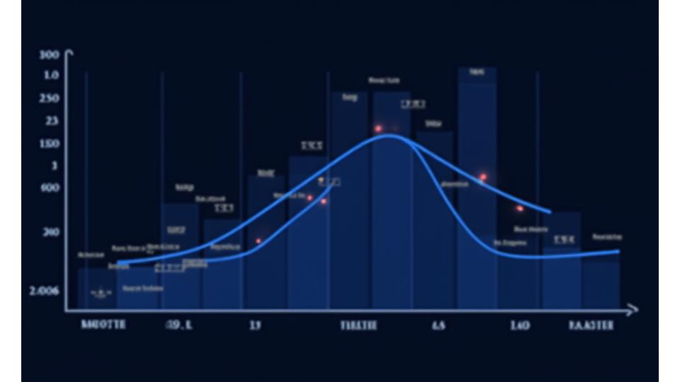 Gráfico analítico digital mostrando uma curva de retenção de conhecimento otimizada através de repetição espaçada, com pontos de revisão estratégicos ao longo do tempo.